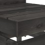 Set Salotto da Giardino 10pz in Legno di Pino Impregnato Grigio