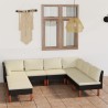 Set Divani da Giardino 8 pz con Cuscini in Polyrattan Nero