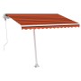 Tenda da Sole Automatica Autoportante 350x250cm Arancio Marrone