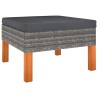 Set Divani da Giardino 9 pz con Cuscini in Polyrattan Grigio