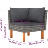 Set Divani da Giardino 9 pz con Cuscini in Polyrattan Grigio