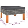 Set Divani da Giardino 9 pz con Cuscini in Polyrattan Grigio