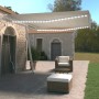 Tenda da Sole Retrattile Manuale con LED 400x350 cm Crema