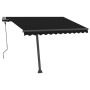 Tenda da Sole Retrattile Manuale con LED 300x250 cm Antracite