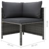 Set Divani da Giardino 7 pz con Cuscini in Polyrattan Grigio