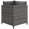 Set Divani da Giardino 11 pz con Cuscini in Polyrattan Grigio