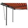 Tenda da Sole Retrattile Automatica 3x2,5 m Arancio Marrone