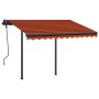 Tenda da Sole Retrattile Automatica 3x2,5 m Arancio Marrone