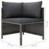 Set Divani da Giardino 11 pz con Cuscini in Polyrattan Grigio