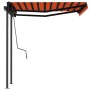 Tenda da Sole Retrattile Automatica 3x2,5 m Arancio Marrone