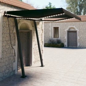 Tenda da Sole Retrattile Manuale con LED 3x2,5m Antracite