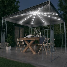 Gazebo con Stringa di Luci LED 300x300 cm Antracite