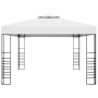 Gazebo con Stringa di Luci LED 4x3x2,7 m Bianco