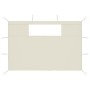 Pareti con Finestre per Gazebo 2 pz Crema