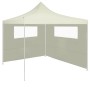 Pareti con Finestre per Gazebo 2 pz Crema