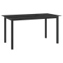 Set Mobili da Pranzo da Giardino 7 pz in Alluminio Nero