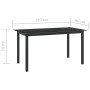 Set Mobili da Pranzo da Giardino 7 pz in Alluminio Nero