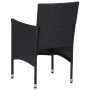 Set Mobili da Pranzo per Giardino 7 pz in Polyrattan Nero