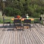 Set Mobili da Pranzo per Giardino 7 pz in Polyrattan Nero