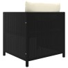 Set Divani da Giardino 5 pz con Cuscini in Polyrattan Nero