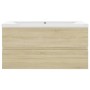 Mobile con Lavabo Integrato Rovere Sonoma in Legno Multistrato