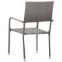 Set Mobili da Pranzo da Giardino 5 pz in Polyrattan Antracite