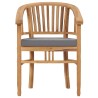Set da Pranzo da Giardino 5 pz con Cuscini in Massello di Teak