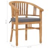 Set da Pranzo da Giardino 5 pz con Cuscini in Massello di Teak