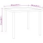 Set da Pranzo per Esterni 5 pz in Acciaio