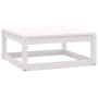 Set Divani da Giardino 13 pz Bianco in Legno Massello di Pino