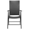 Set da Pranzo da Giardino 3 pz Nero