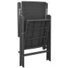 Set da Pranzo da Giardino 3 pz Nero