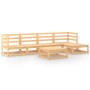 Set Divani da Giardino 6 pz in Legno Massello di Pino