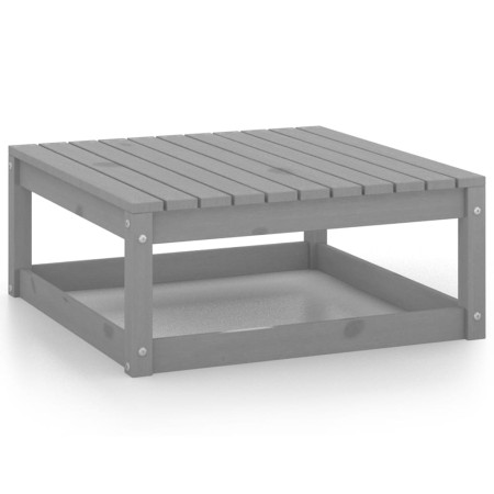 Set Divani da Giardino 12 pz Grigio in Legno Massello di Pino