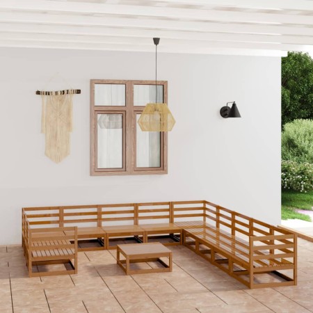 Set Divani da Giardino 12 pz in Legno Massello di Pino