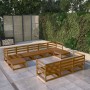 Set Divani da Giardino 10 pz in Legno Massello di Pino