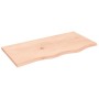 Piano per Tavolo 80x40x2 cm in Rovere Massello Non Trattato