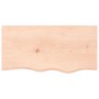 Piano per Tavolo 80x40x2 cm in Rovere Massello Non Trattato