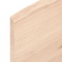 Piano per Tavolo 80x40x2 cm in Rovere Massello Non Trattato