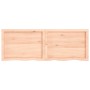 Piano per Tavolo 160x50x(2-4)cm in Rovere Massello Non Trattato
