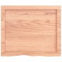 Piano Tavolo Marrone 60x50x(2-4) cm Massello Rovere Trattato