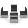 Set Divani da Giardino 4 pz con Cuscini Legno Massello Pino