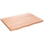 Piano Tavolo Marrone 80x60x(2-4) cm Massello Rovere Trattato