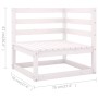 Set Divani da Giardino 5 pz con Cuscini Legno Massello di Pino