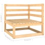 Set Salotto Giardino 7 pz Cuscini Antracite Legno Massello Pino