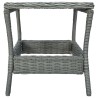 Set Divani da Giardino 3pz con Cuscini Polyrattan Grigio Chiaro