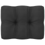 Set Divani da Giardino 11 pz con Cuscini Massello di Pino Nero