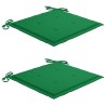 Sedie da Pranzo da Giardino con Cuscini 2 pz Massello di Acacia