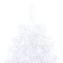 Set Albero Natale Artificiale a Metà LED Palline Bianco 210cm