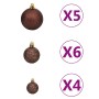 Albero di Natale Preilluminato con Palline Rosa 150 cm PVC